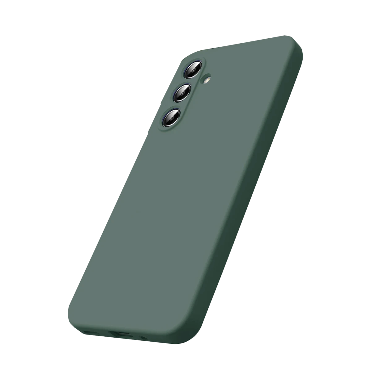 Samsung Galaxy S25 FE Nano içi Kadife Silikon - Koyu Yeşil