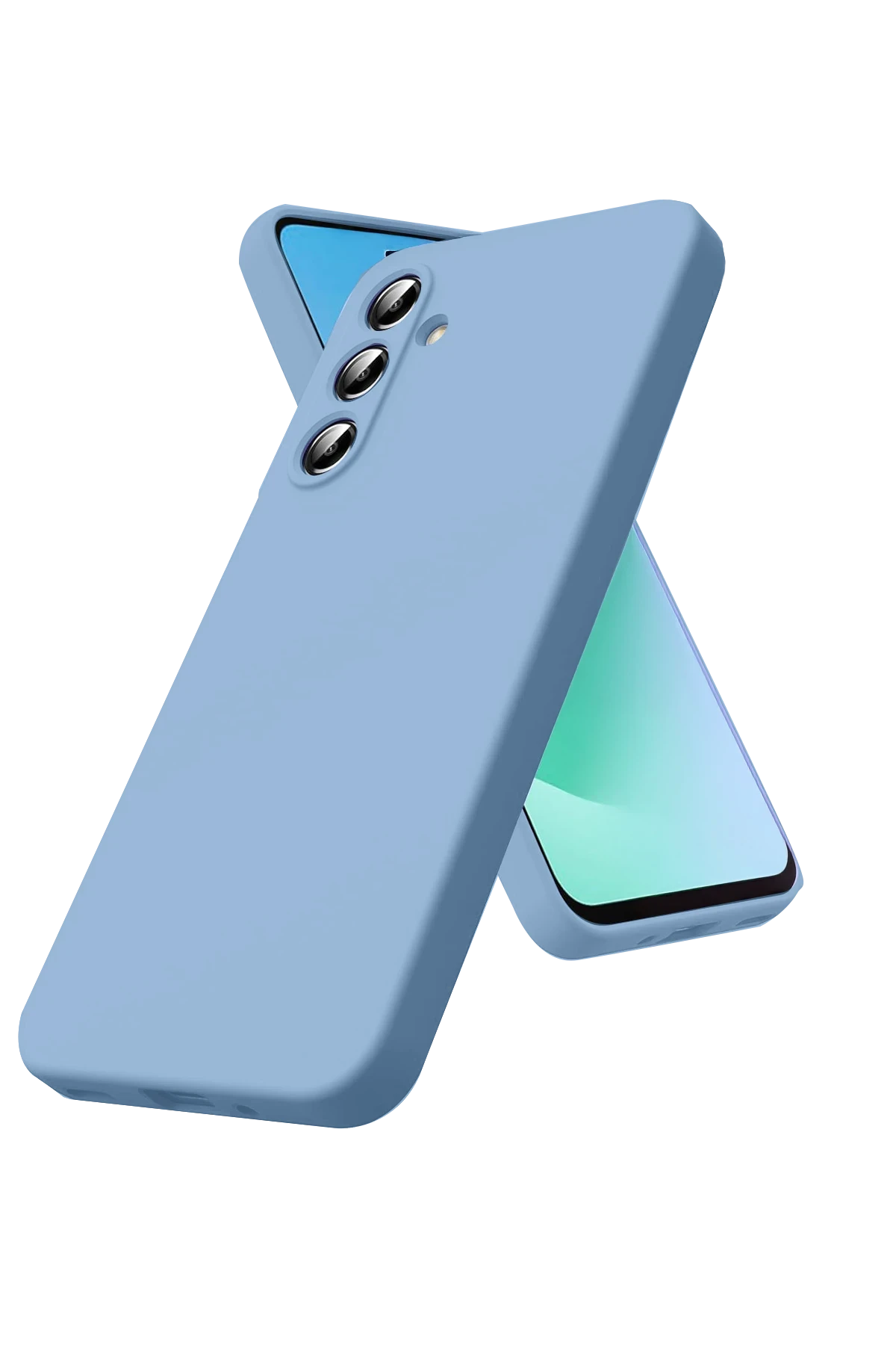 Newface Samsung Galaxy S25 FE Nano içi Kadife Silikon - Mavi