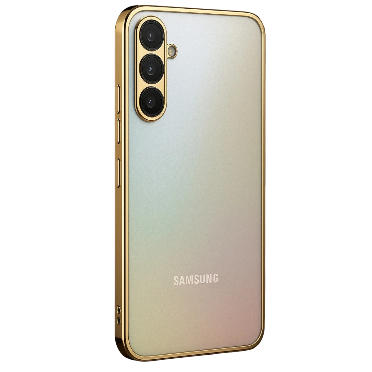Newface Samsung Galaxy A34 5G Kılıf Razer Lensli Silikon - Gold