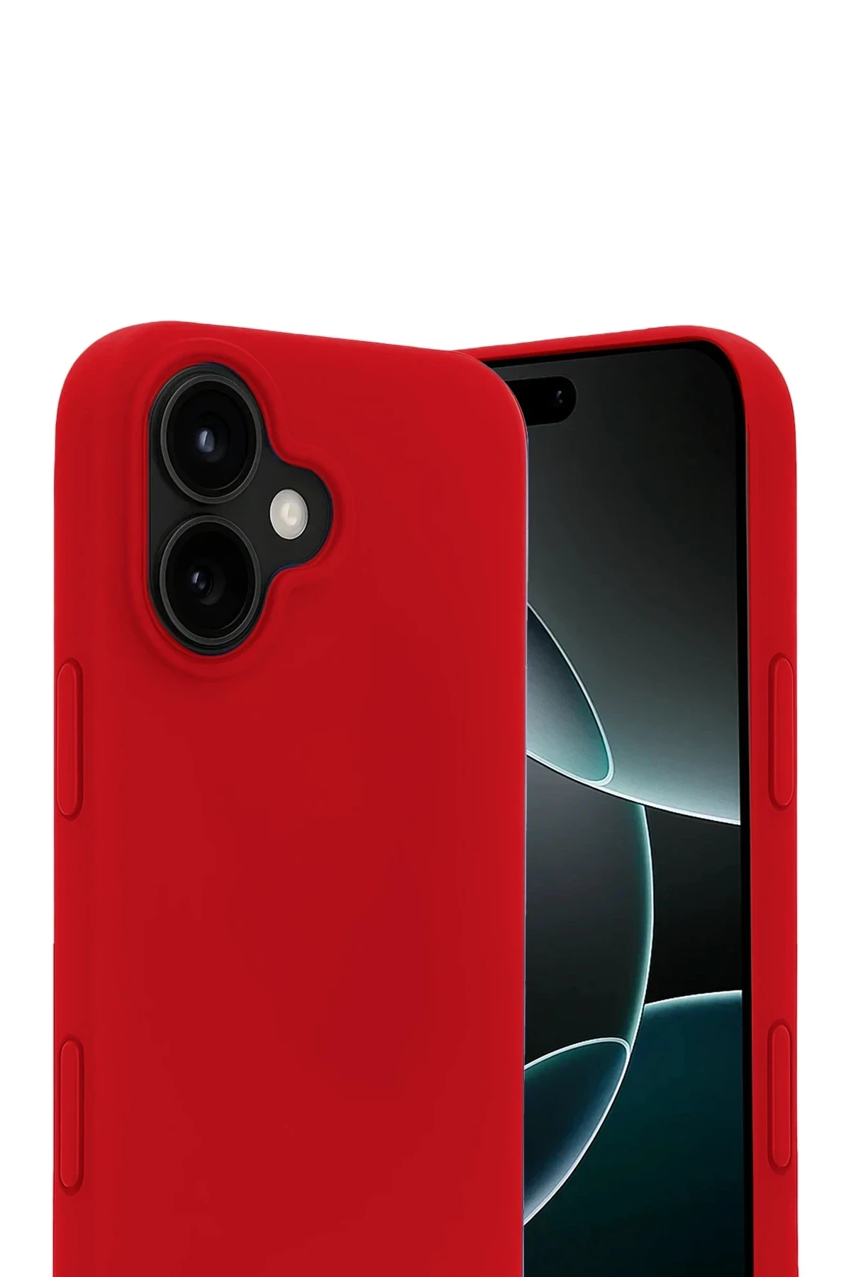 Newface Apple iPhone 17 Nano içi Kadife Silikon - Kırmızı