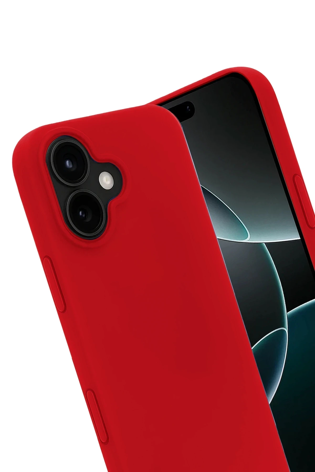 Newface Apple iPhone 17 Nano içi Kadife Silikon - Kırmızı