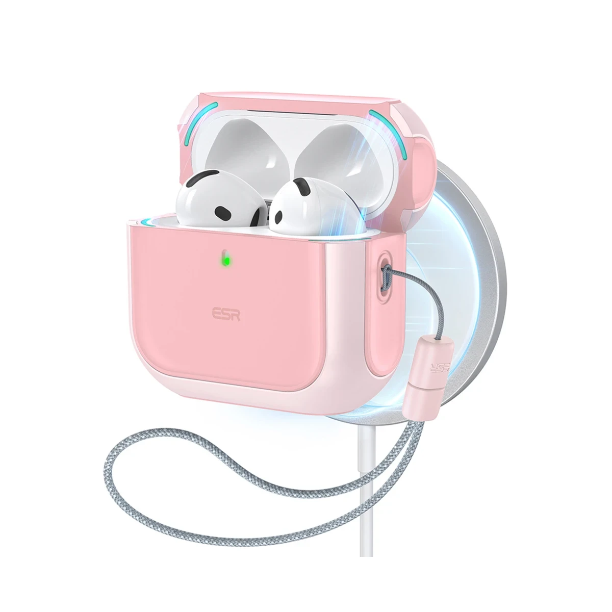 ESR Apple Airpods 4 (4.nesil) Orbit Hybrid Magsafe Şarj Destekli Kılıf - Pembe