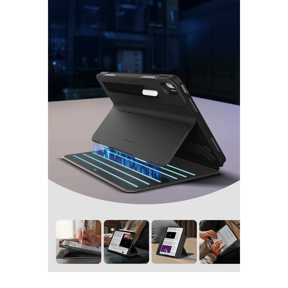 ESR Apple iPad Air 13 (2024) Shift Manyetik Tablet Kılıfı - Mor