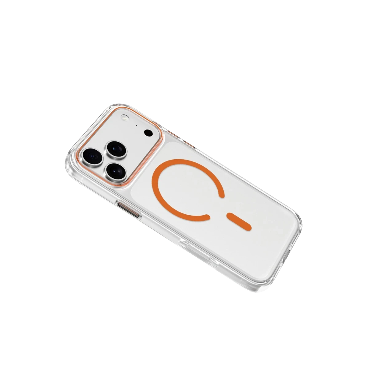 Keephone Apple iPhone 17 Pro Aurora Şeffaf Magsafe Kılıf - Turuncu