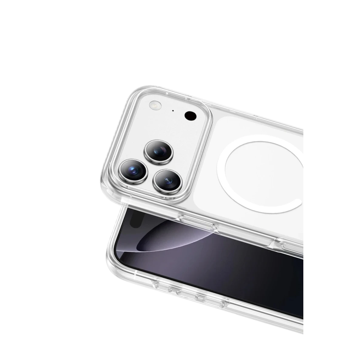 Keephone Apple iPhone 17 Pro Max Non Yellow Şeffaf Magsafe Kılıf - Şeffaf