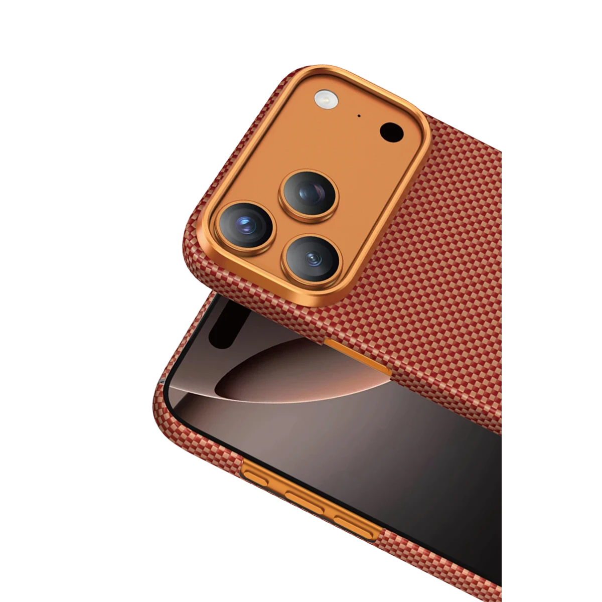 Keephone Apple iPhone 17 Pro Max Kevlar Norra Magsafe Kılıf - Turuncu