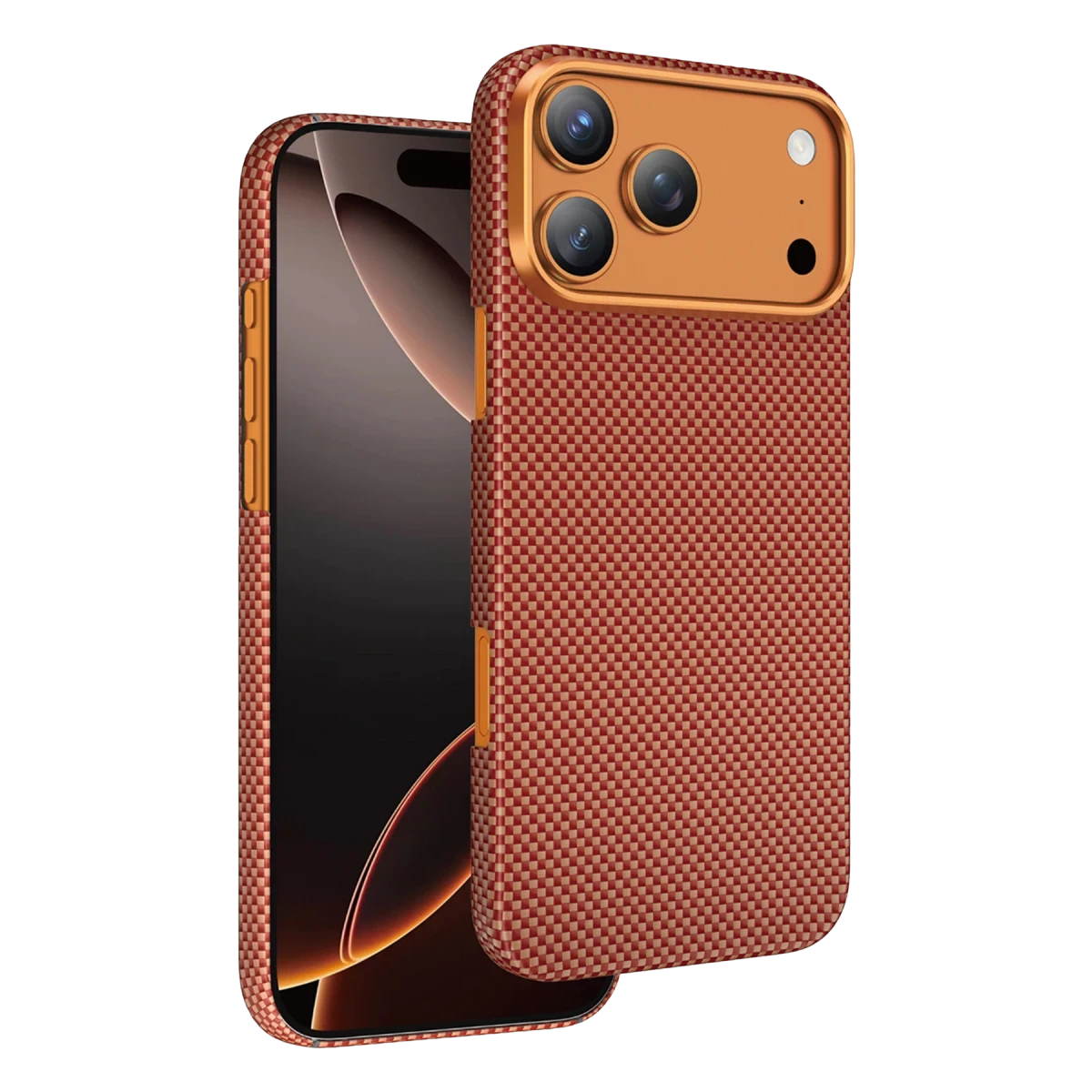 Keephone Apple iPhone 17 Pro Kevlar Norra Magsafe Kılıf - Turuncu