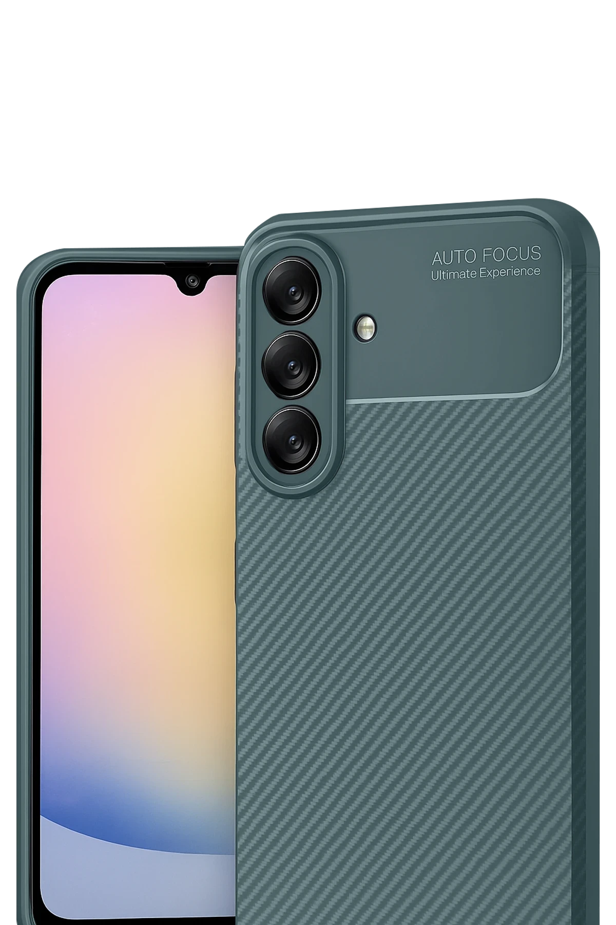 Newface Samsung Galaxy A17 5G Auto Focus Karbon Kapak - Koyu Yeşil