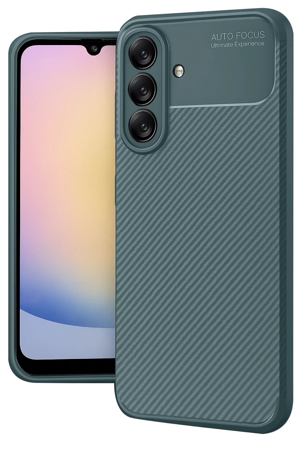 Newface Samsung Galaxy A17 5G Auto Focus Karbon Kapak - Koyu Yeşil