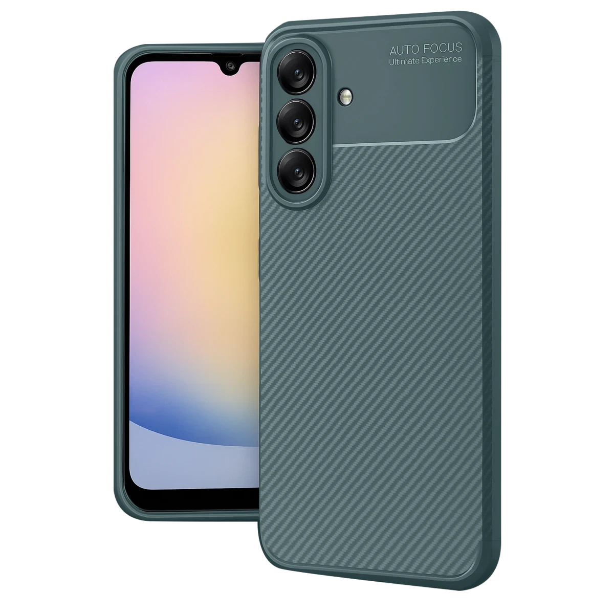 Newface Samsung Galaxy A17 5G Auto Focus Karbon Kapak - Koyu Yeşil