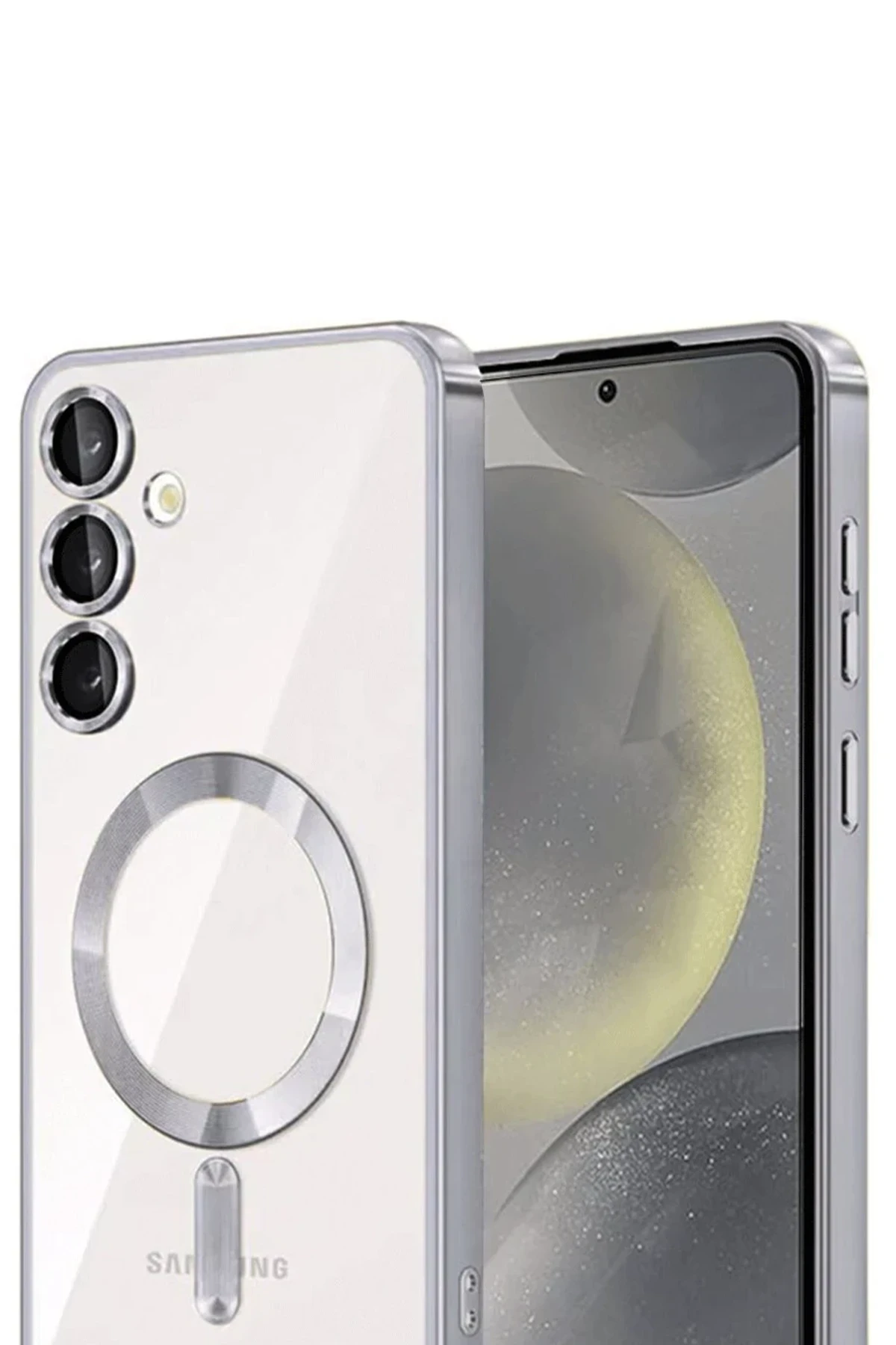 Newface Samsung Galaxy A36 Kross Magneticsafe Kapak - Gümüş