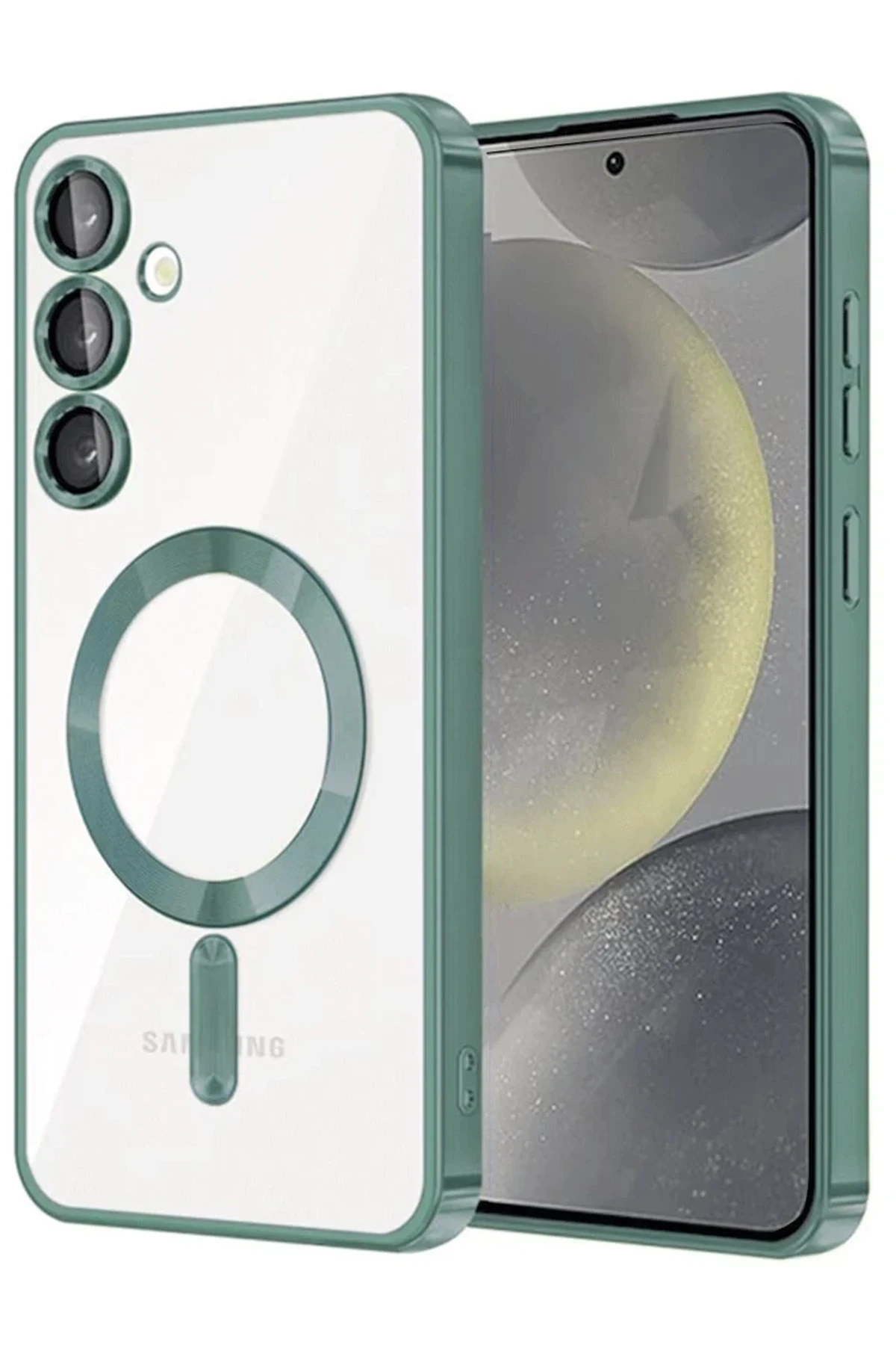 Newface Samsung Galaxy A54 5G Kross Magneticsafe Kapak - Koyu Yeşil