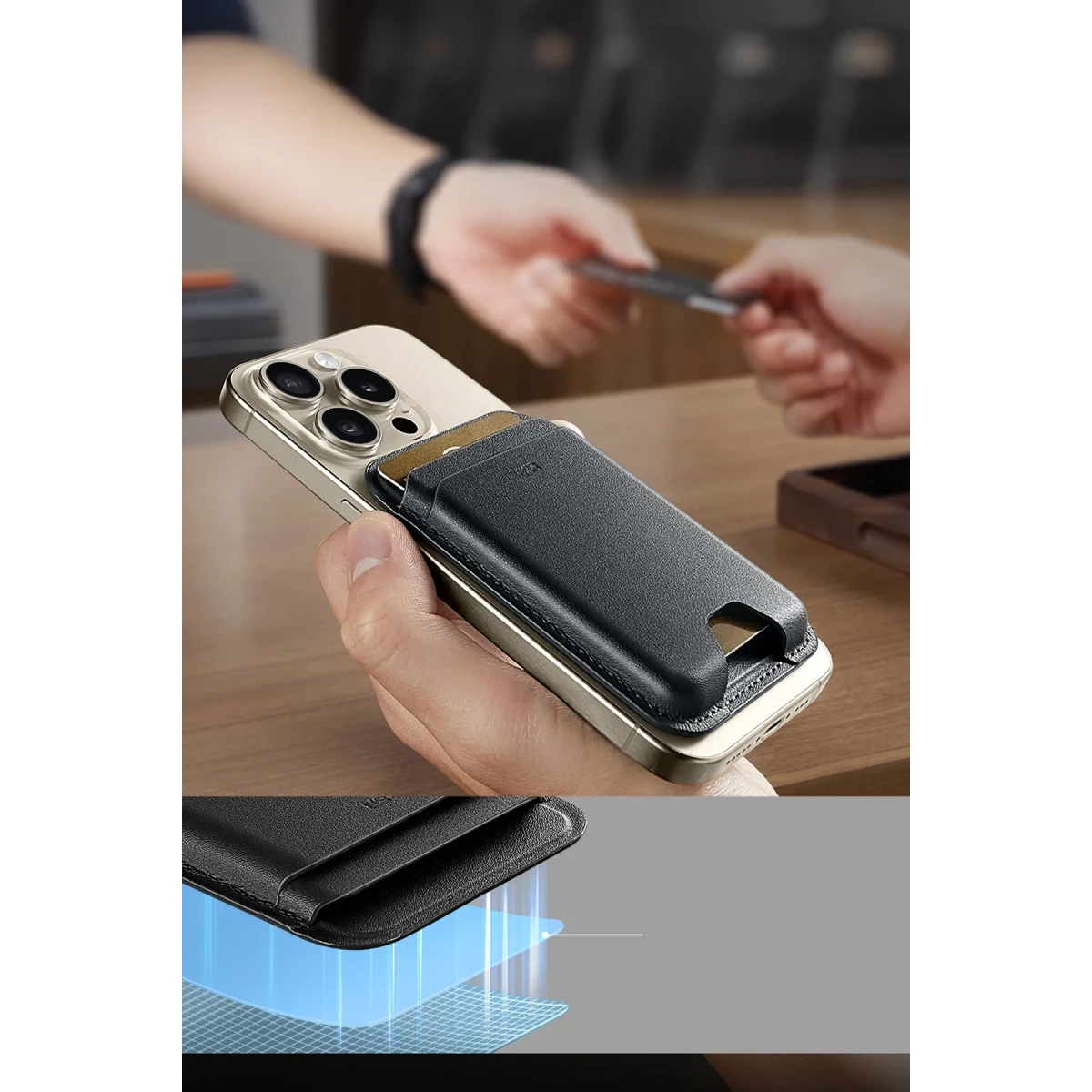 ESR HaloLock Wallet Boost Magsafe Kartlık - Siyah
