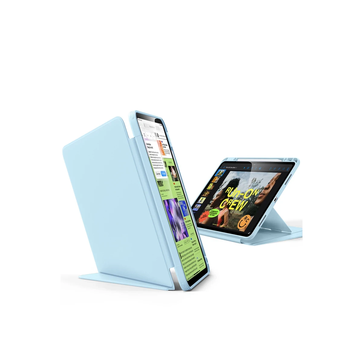 ESR Apple iPad Air 11 (2024) Flip Hybrid Kalemlikli Tablet Kılıfı - Açık Mavi