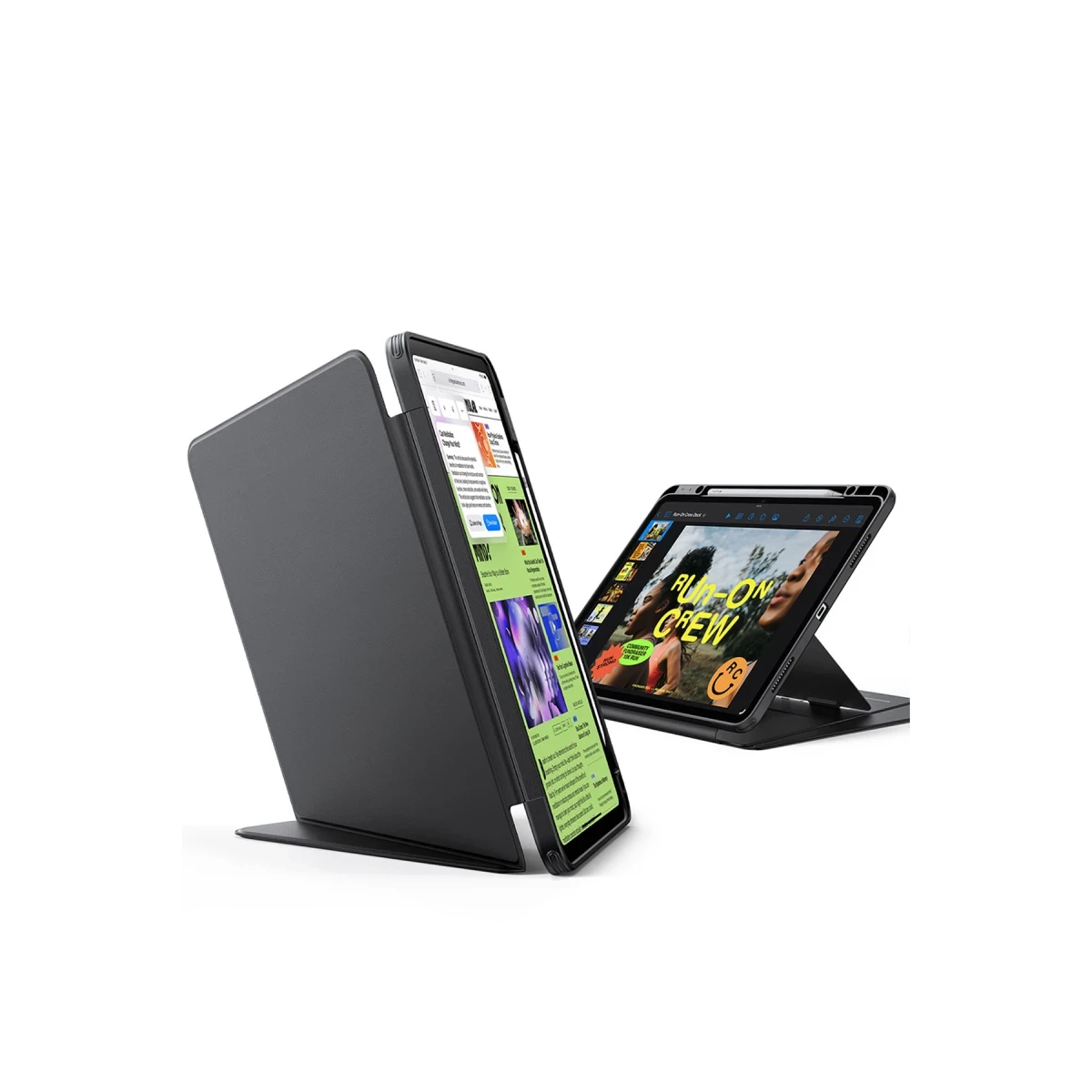 ESR Apple iPad Air 11 (2024) Flip Hybrid Kalemlikli Tablet Kılıfı - Siyah
