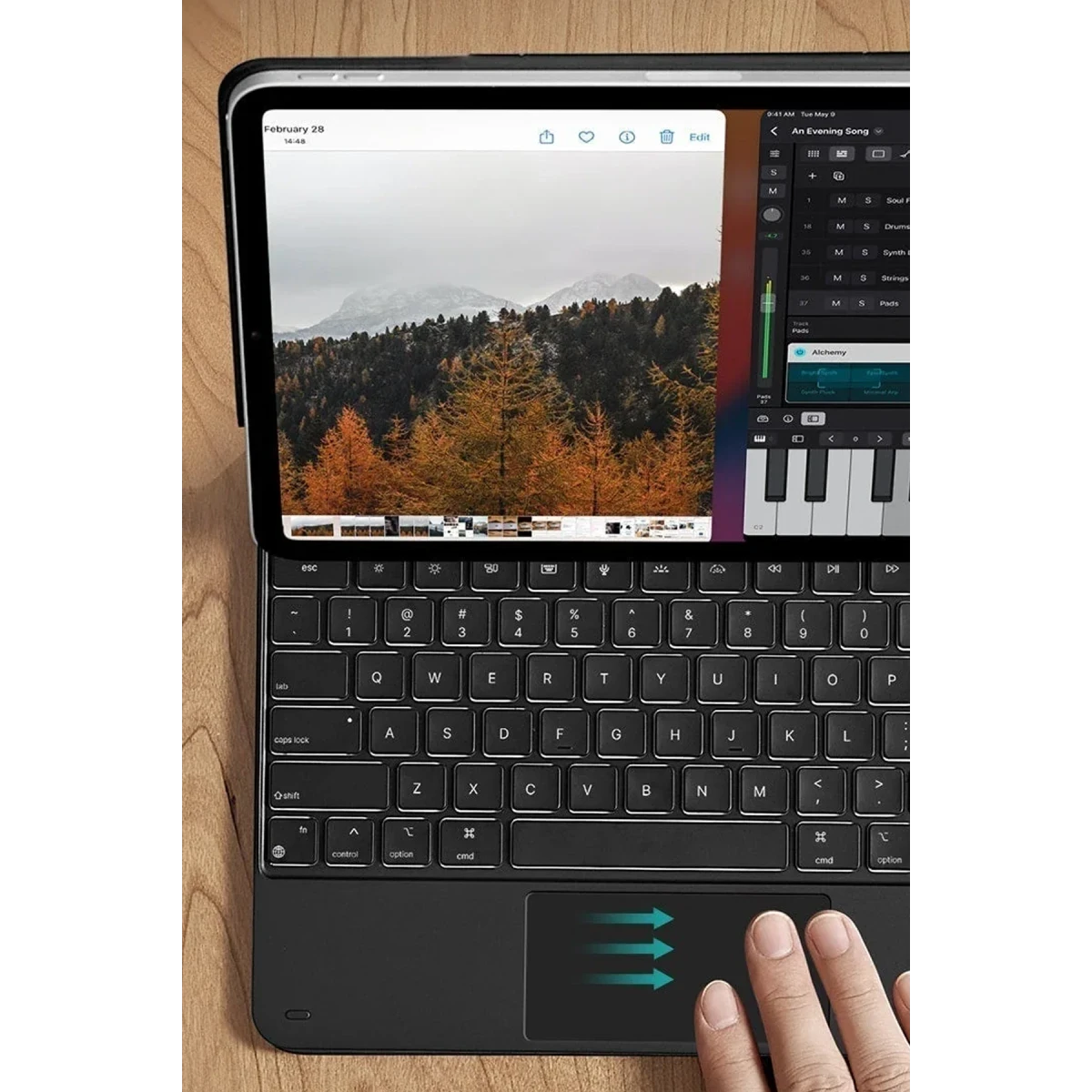 ESR Apple iPad Air 13 (2024) Rebound Manyetik Klavyeli Tablet Kılıfı - Siyah