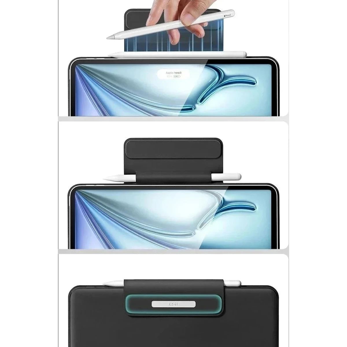 ESR Apple iPad Air 13 (2024) Rebound Manyetik Klavyeli Tablet Kılıfı - Siyah