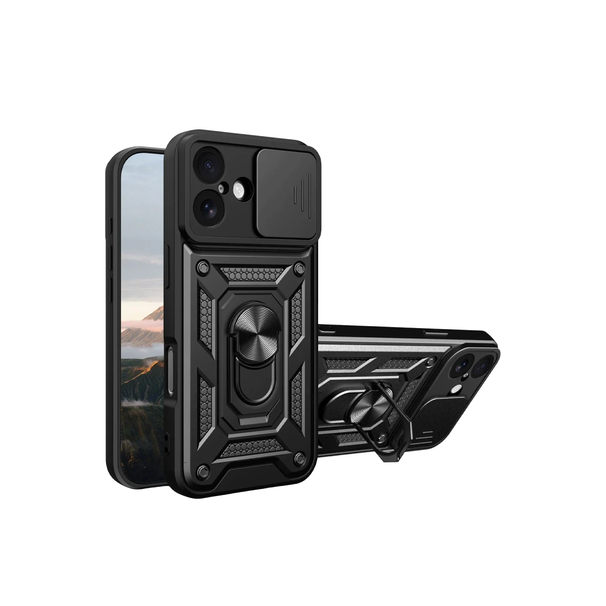 Newface Apple iPhone 17 Pars Lens Yüzüklü Silikon - Siyah — görsel 4