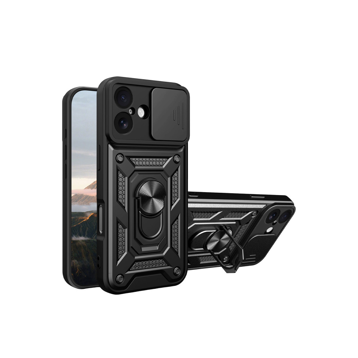 Newface Apple iPhone 17 Pars Lens Yüzüklü Silikon - Siyah — görsel 7
