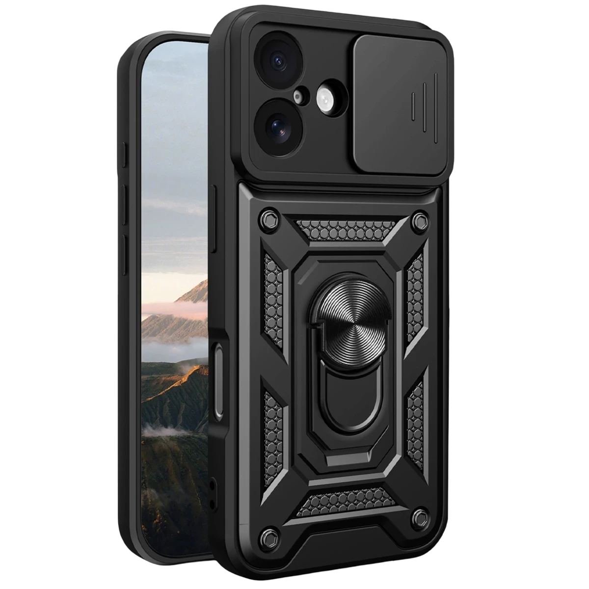 Newface Apple iPhone 17 Pars Lens Yüzüklü Silikon - Siyah — görsel 5