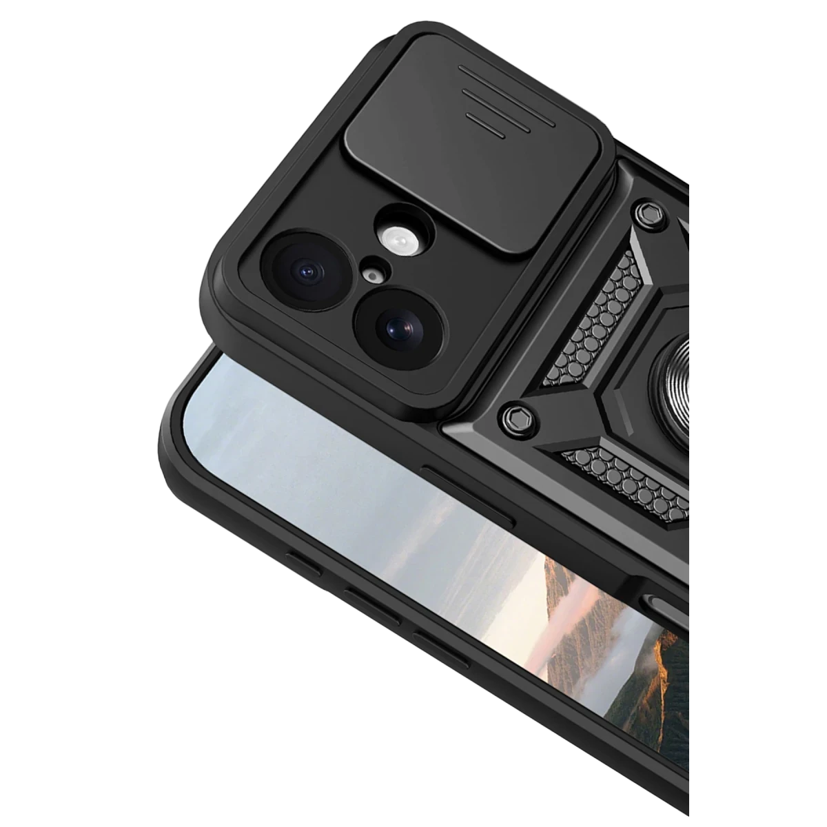 Newface Apple iPhone 17 Pars Lens Yüzüklü Silikon - Siyah — görsel 6