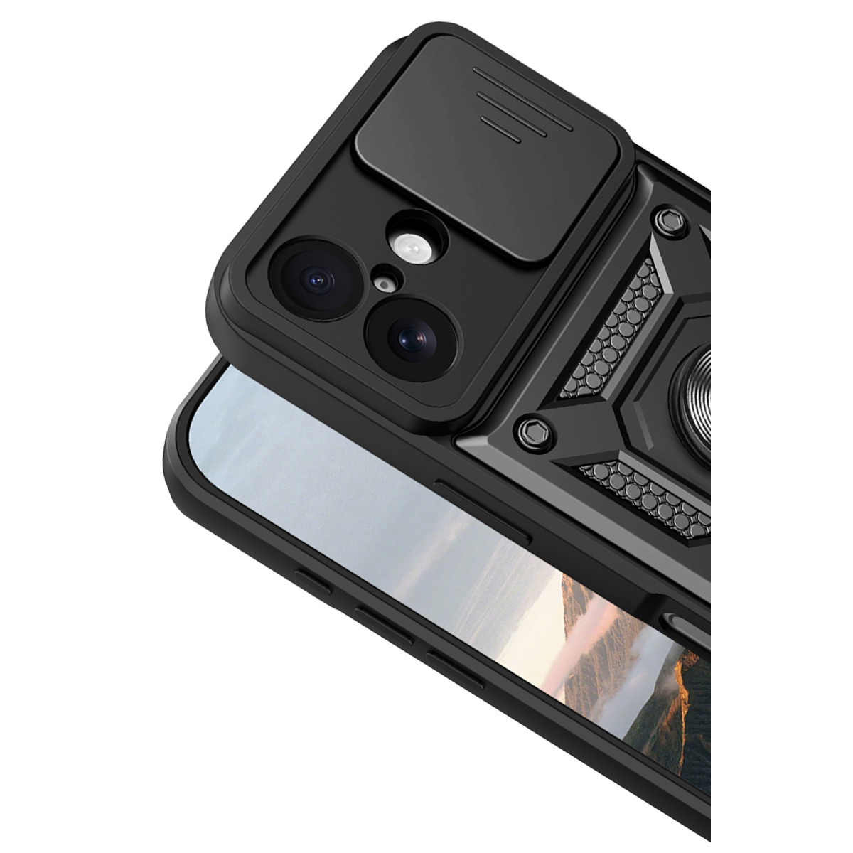 Newface Apple iPhone 17 Pars Lens Yüzüklü Silikon - Siyah — görsel 9