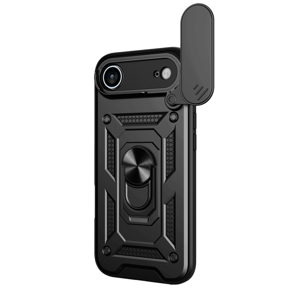 Newface Apple iPhone 17 Air Pars Lens Yüzüklü Silikon - Siyah — görsel 8