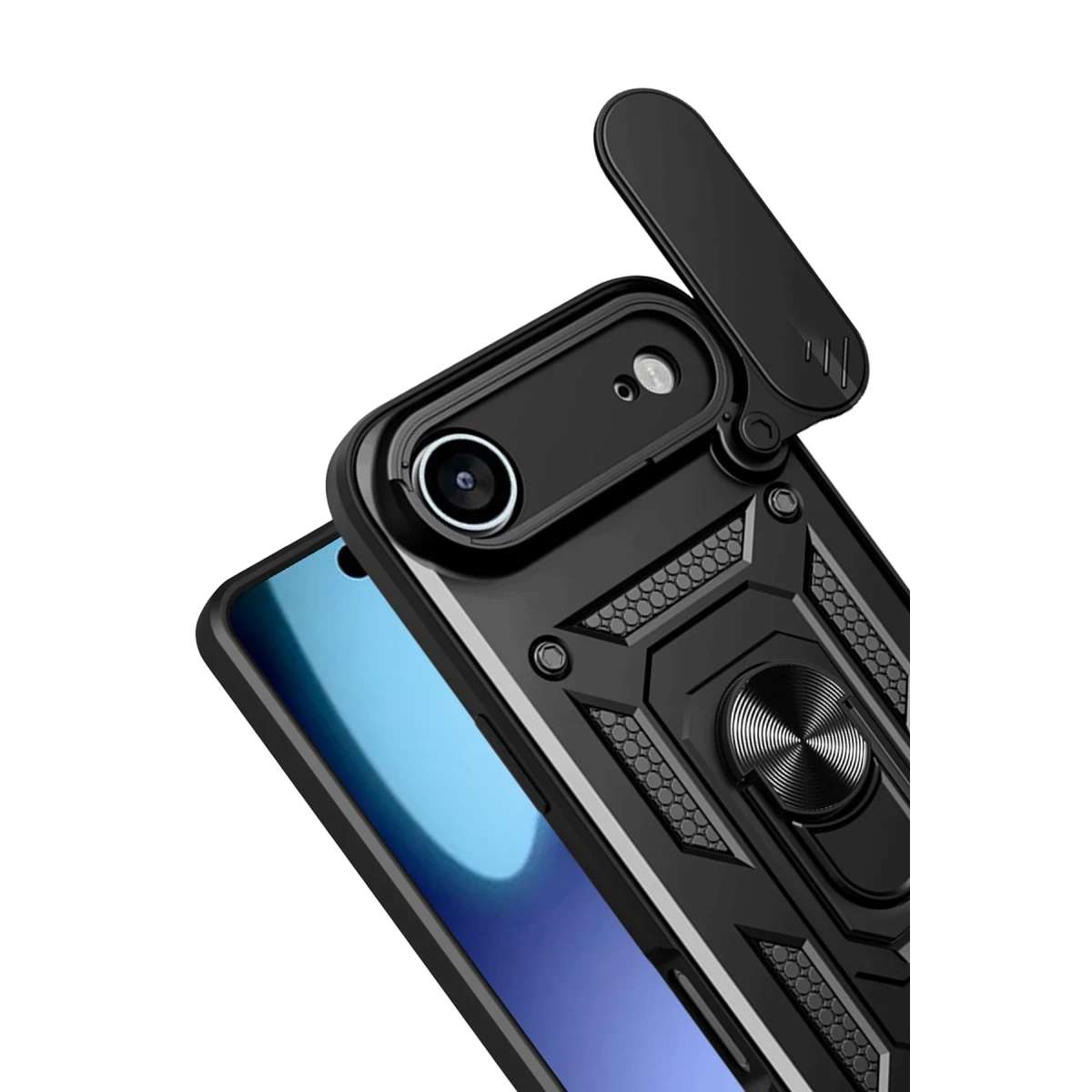 Newface Apple iPhone 17 Air Pars Lens Yüzüklü Silikon - Siyah — görsel 6