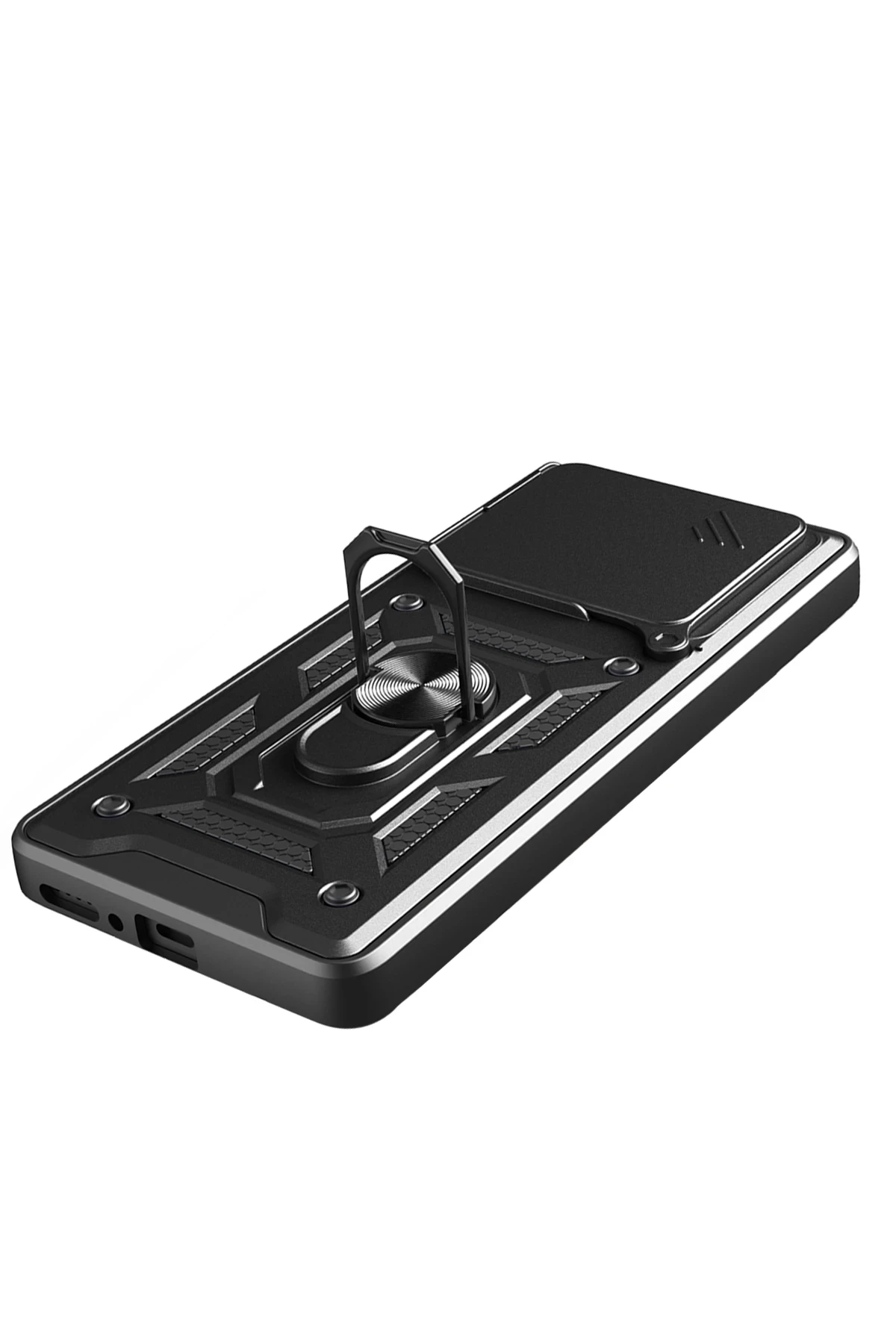 Newface Xiaomi Redmi Note 14 4G Pars Lens Yüzüklü Silikon - Siyah