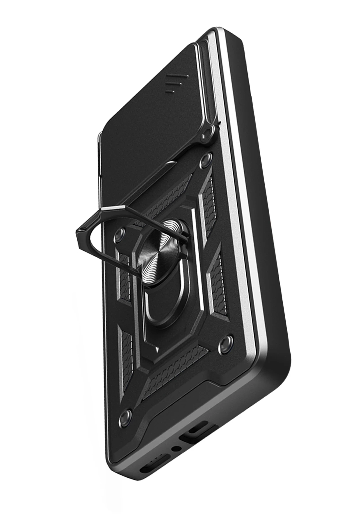 Newface Xiaomi Redmi Note 14 4G Pars Lens Yüzüklü Silikon - Siyah