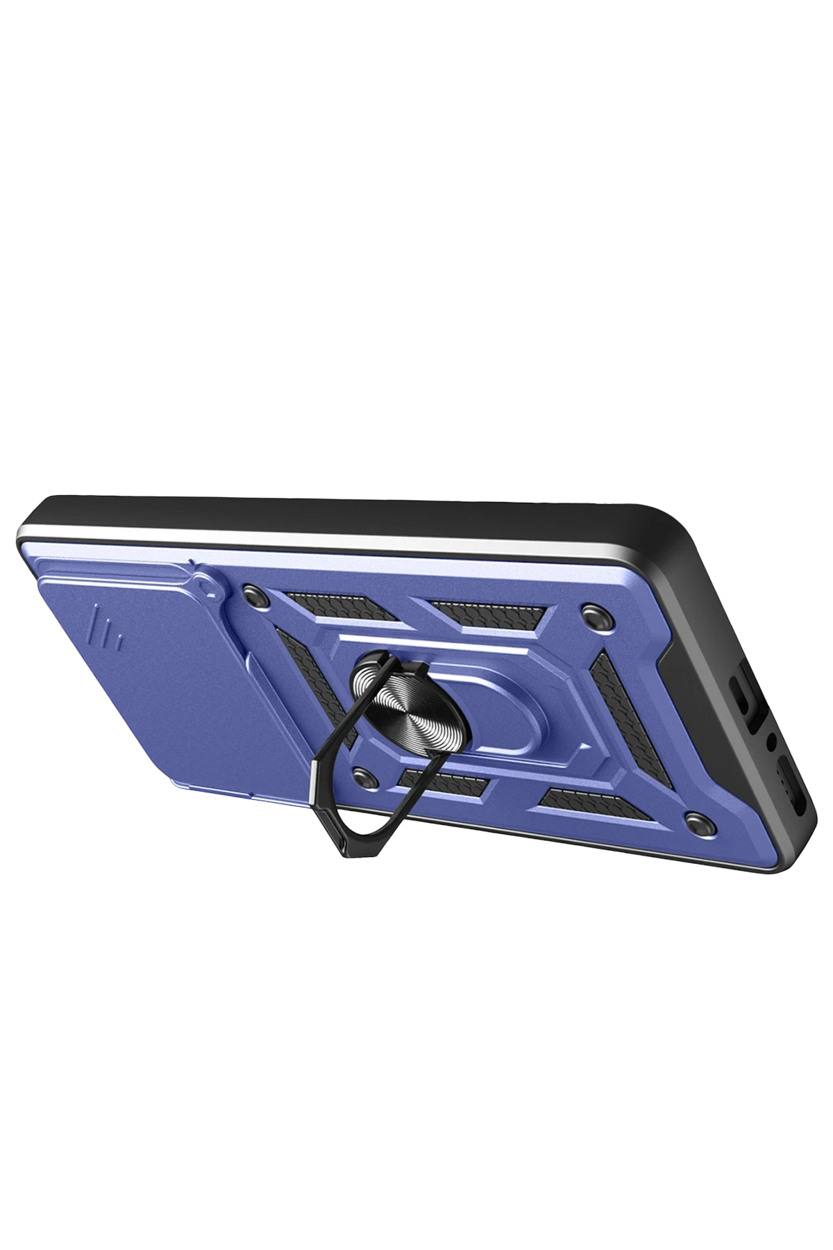 Newface Xiaomi Redmi Note 14 4G Pars Lens Yüzüklü Silikon - Lacivert
