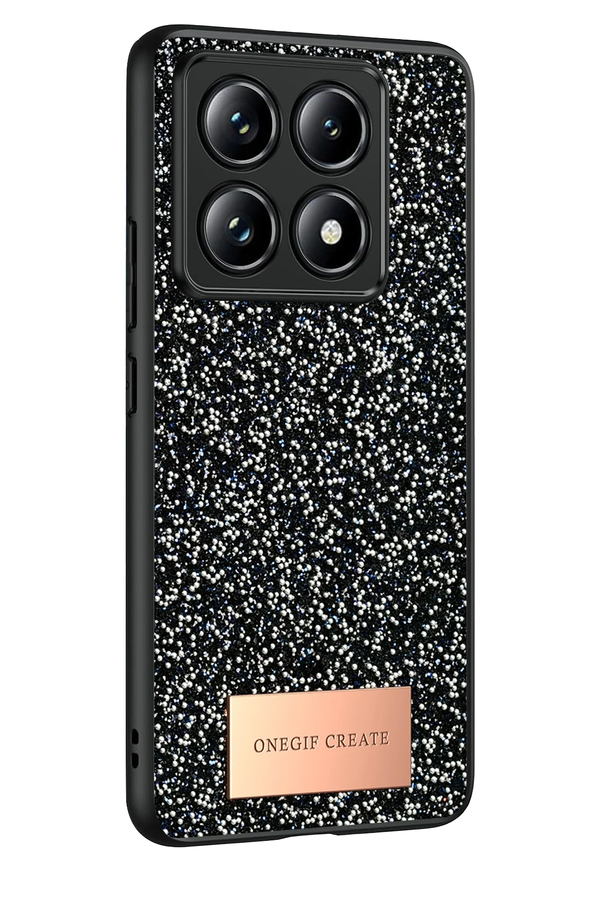 Onegif Xiaomi Mi 14T Pro Bright Simli Kapak - Siyah
