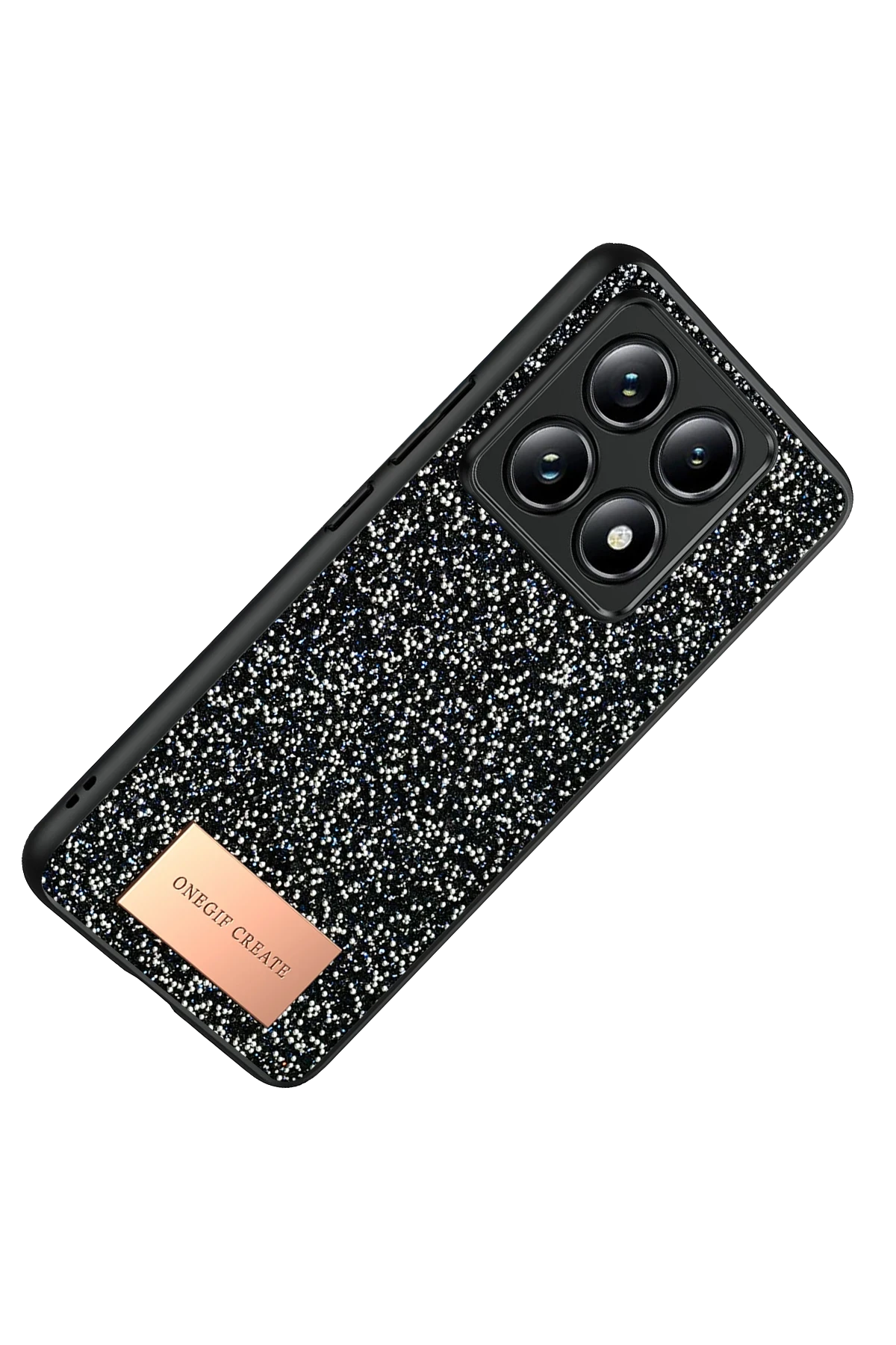 Onegif Xiaomi Mi 14T Pro Bright Simli Kapak - Siyah