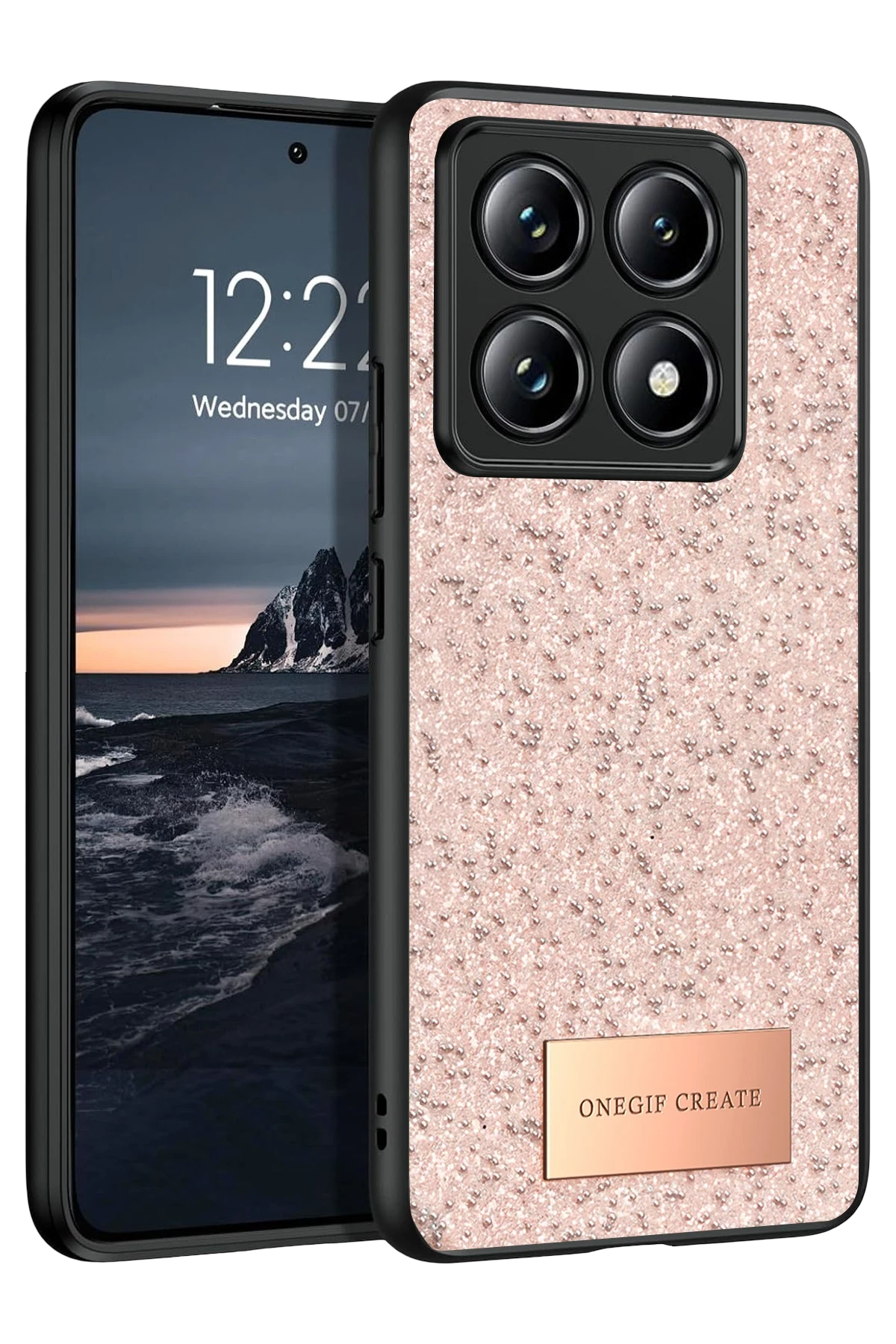 Onegif Xiaomi Mi 14T Pro Bright Simli Kapak - Pembe