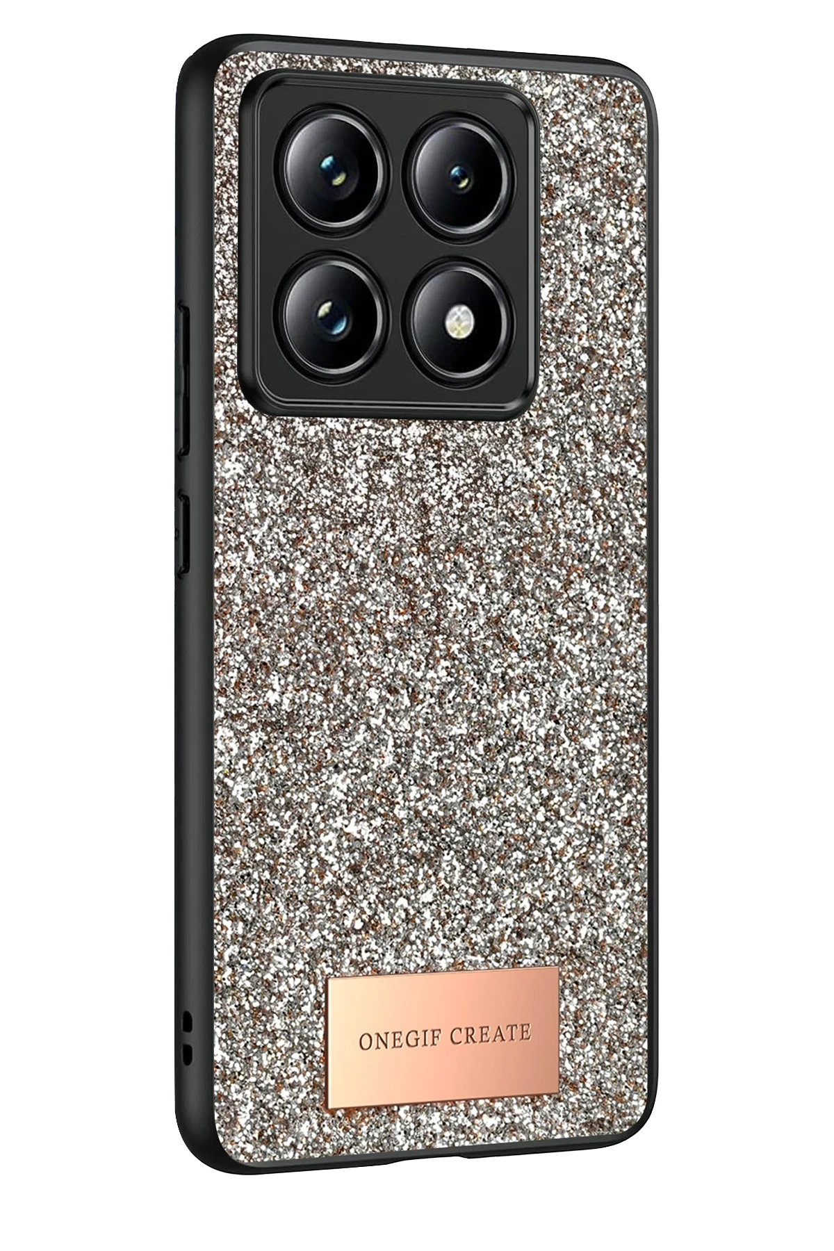 Onegif Xiaomi Mi 14T Pro Bright Simli Kapak - Gold