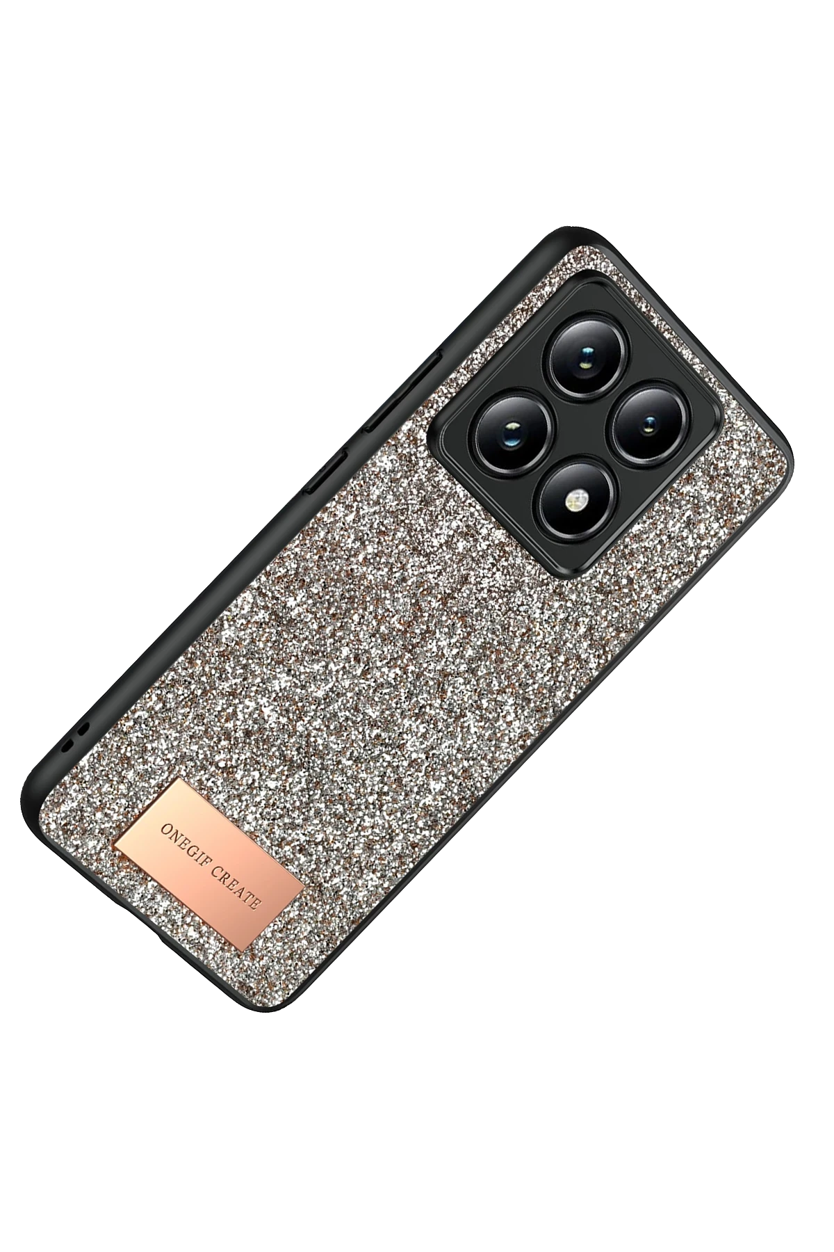 Onegif Xiaomi Mi 14T Pro Bright Simli Kapak - Gold