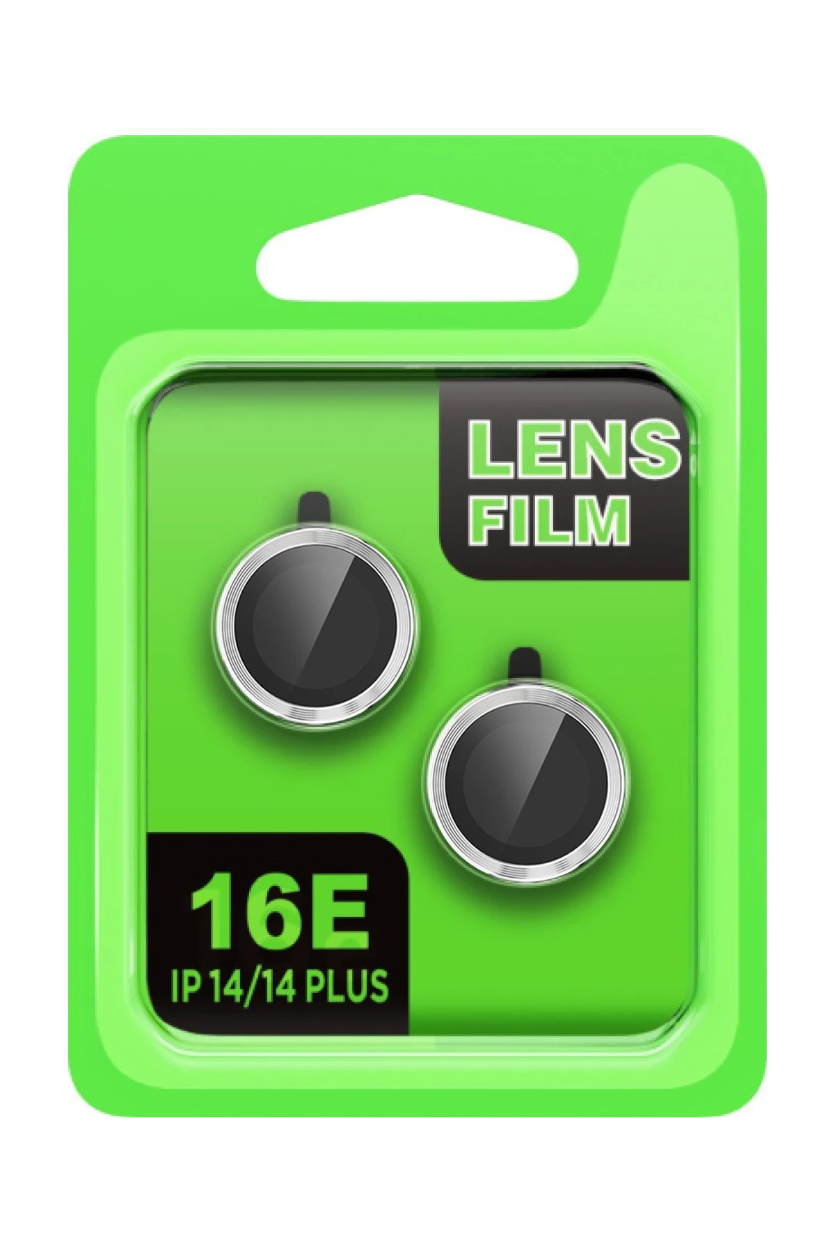 Newface Apple iPhone 16E Raze Metal Kamera Lens - Gümüş