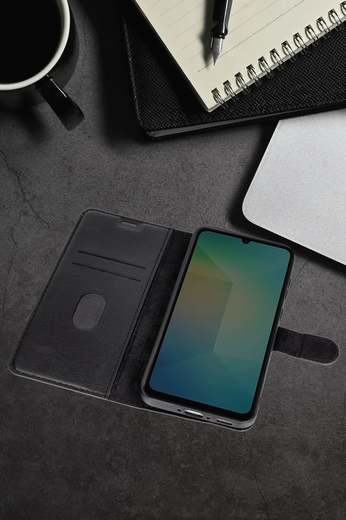 Newface Samsung Galaxy A16 5G Kılıf Trend S Plus Kapaklı Kılıf - Yeşil