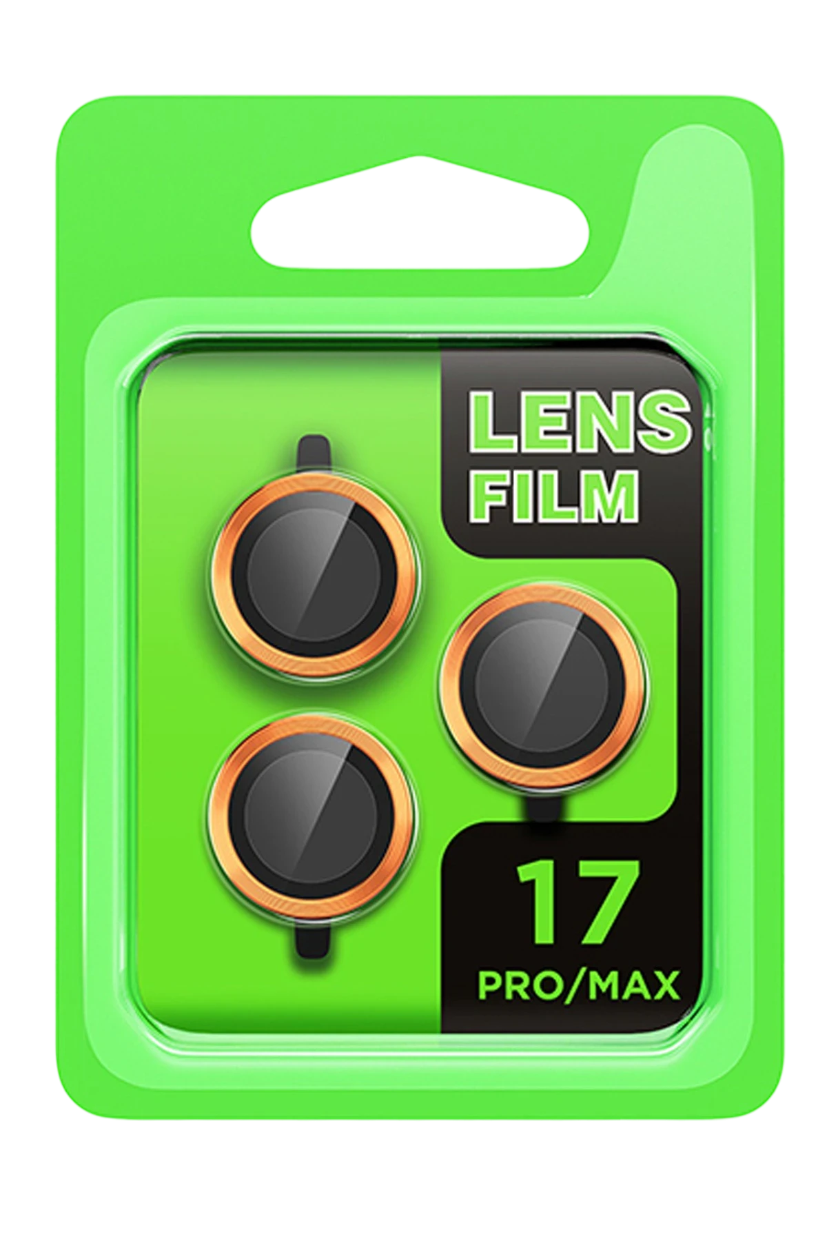 Newface Apple iPhone 17 Pro Raze Metal Kamera Lens - Turuncu