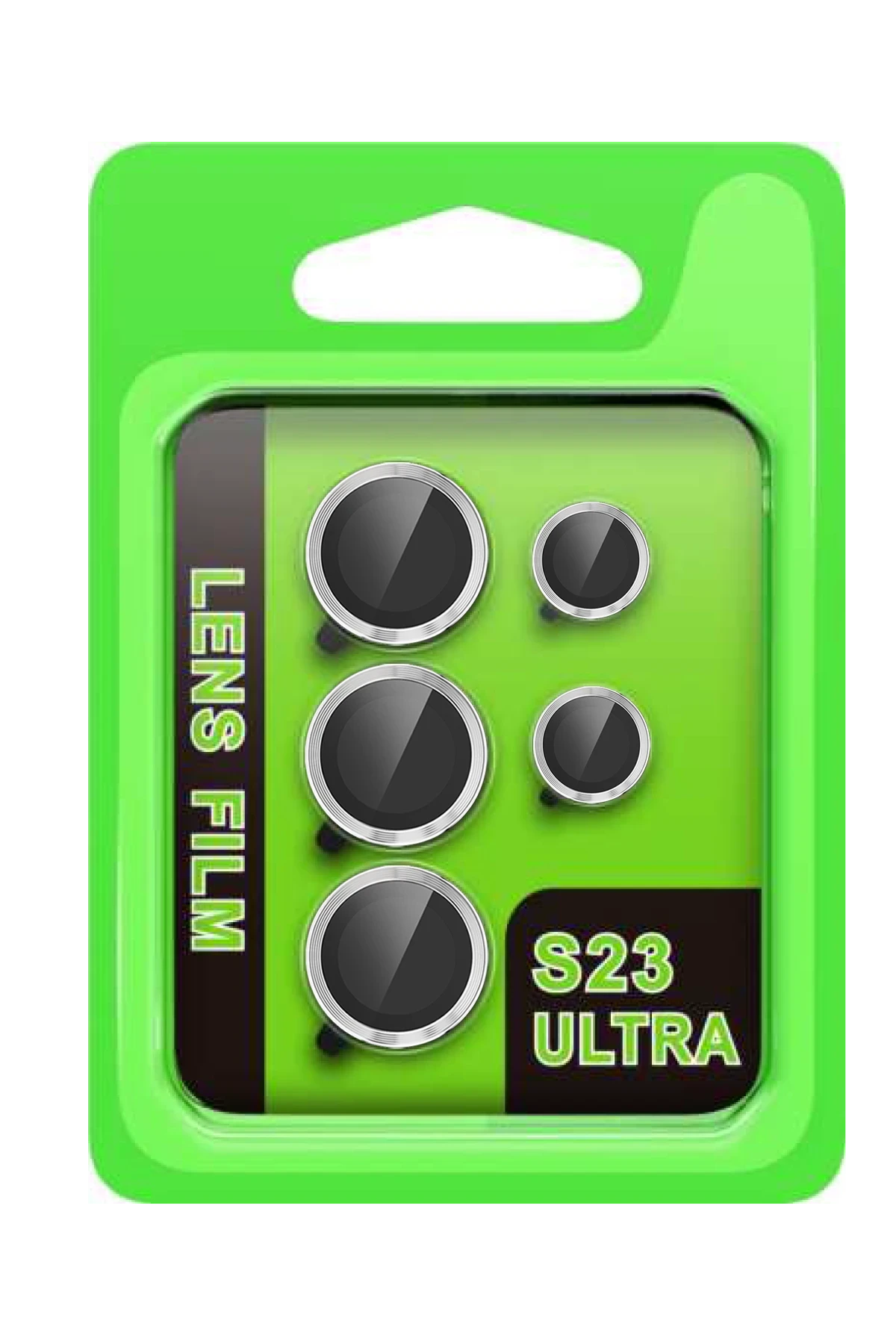 Newface Samsung Galaxy S23 Ultra Raze Metal Kamera Lens - Gümüş