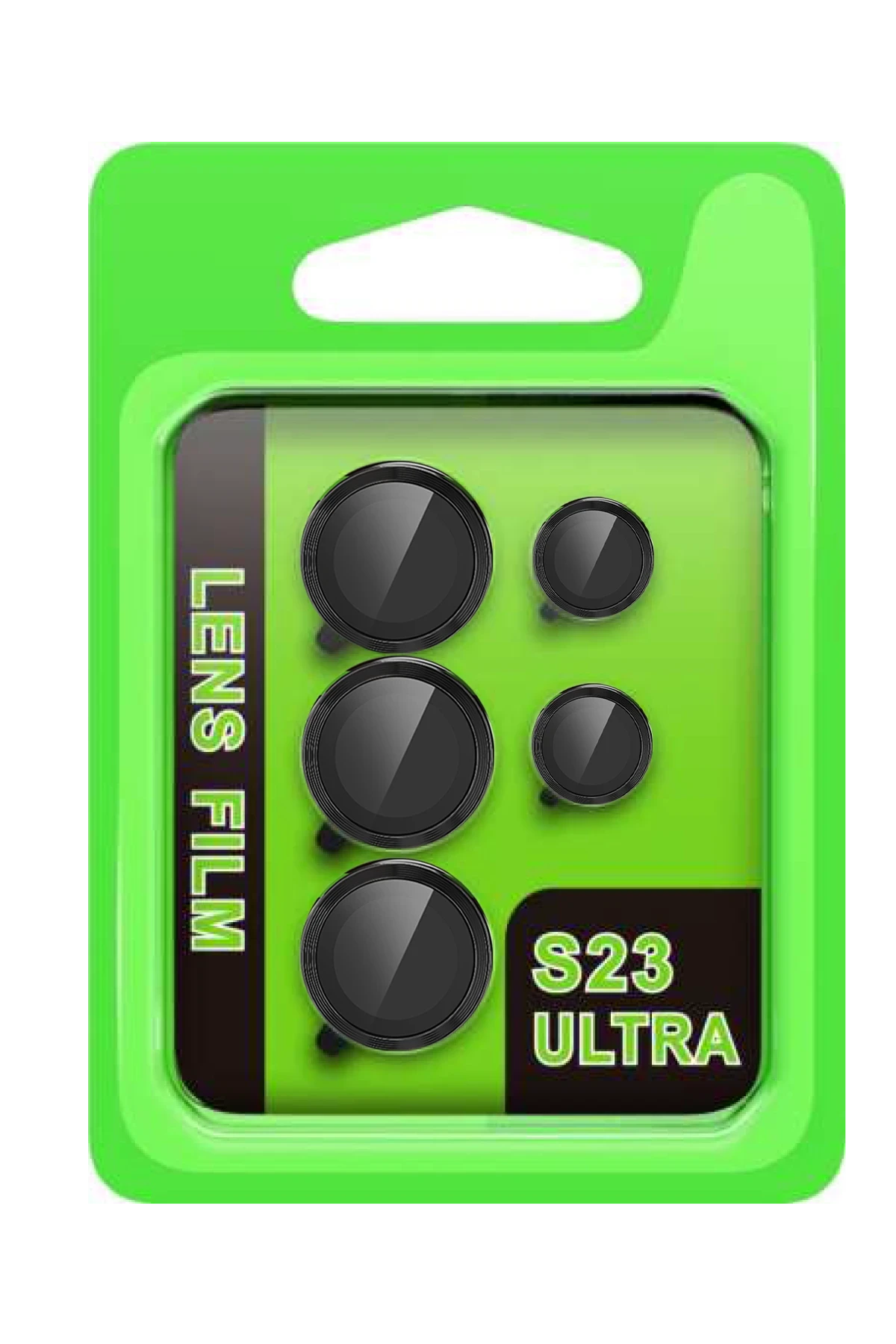 Newface Samsung Galaxy S23 Ultra Raze Metal Kamera Lens - Siyah