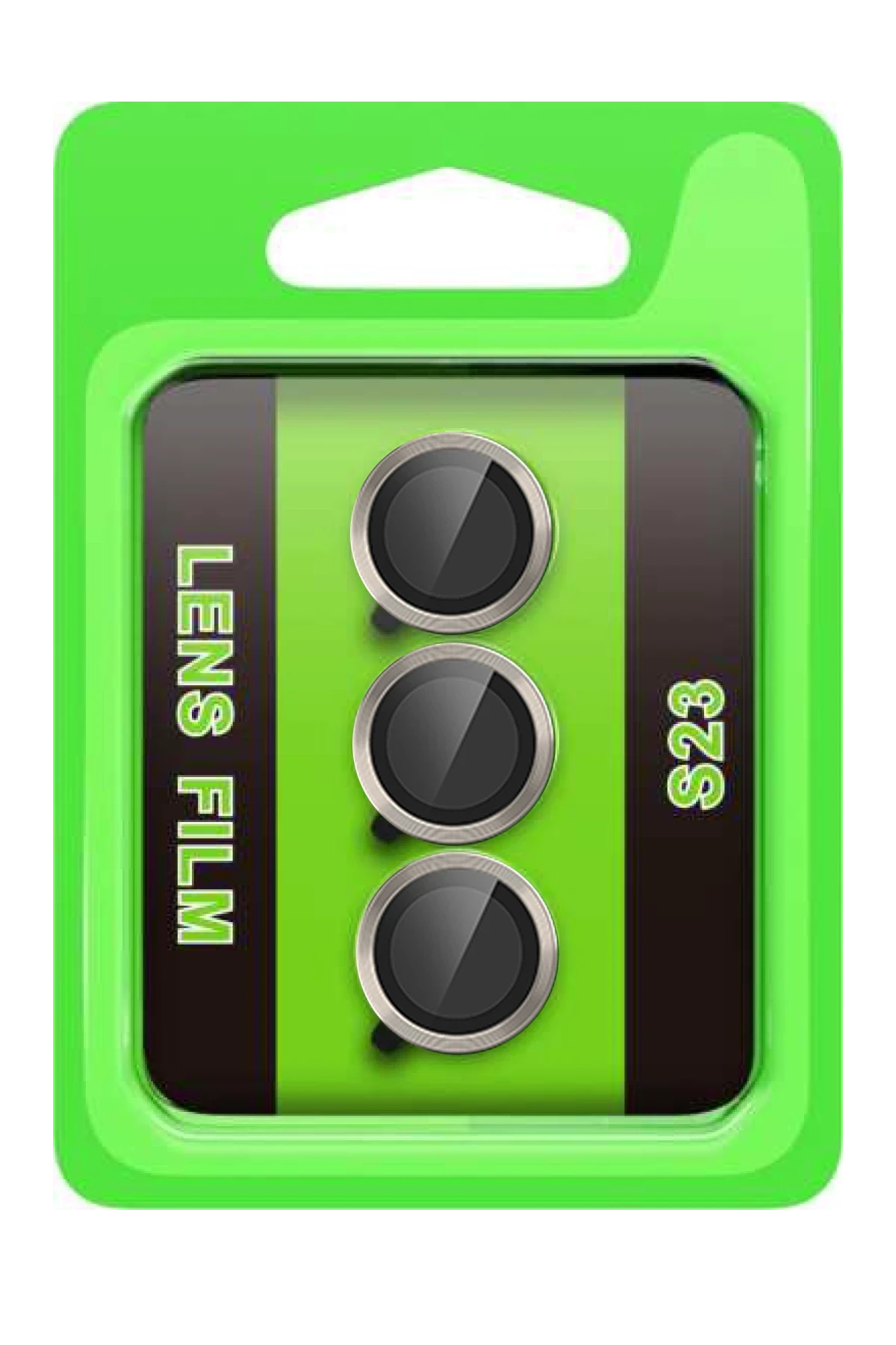 Newface Samsung Galaxy S23 Raze Metal Kamera Lens - Gri