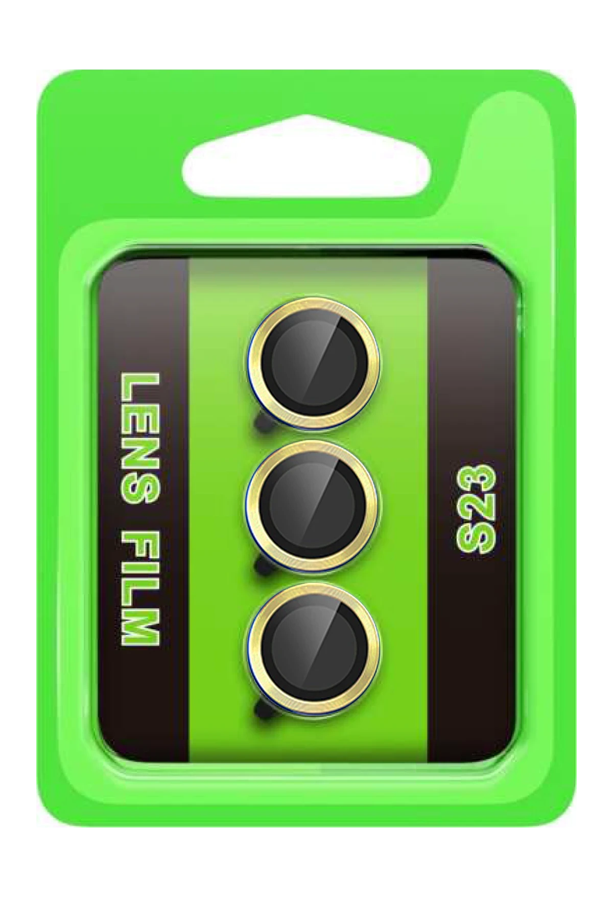 Newface Samsung Galaxy S23 Raze Metal Kamera Lens - Sarı