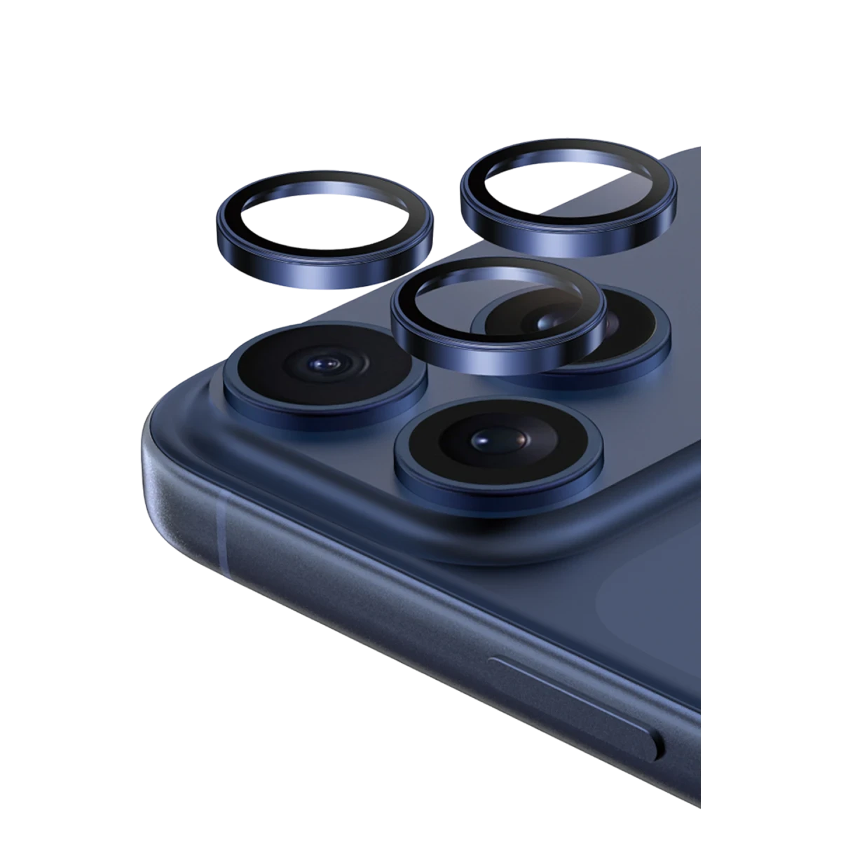 Keephone Apple iPhone 17 Pro Max Bright PVD Metal Kamera Lens - Lacivert