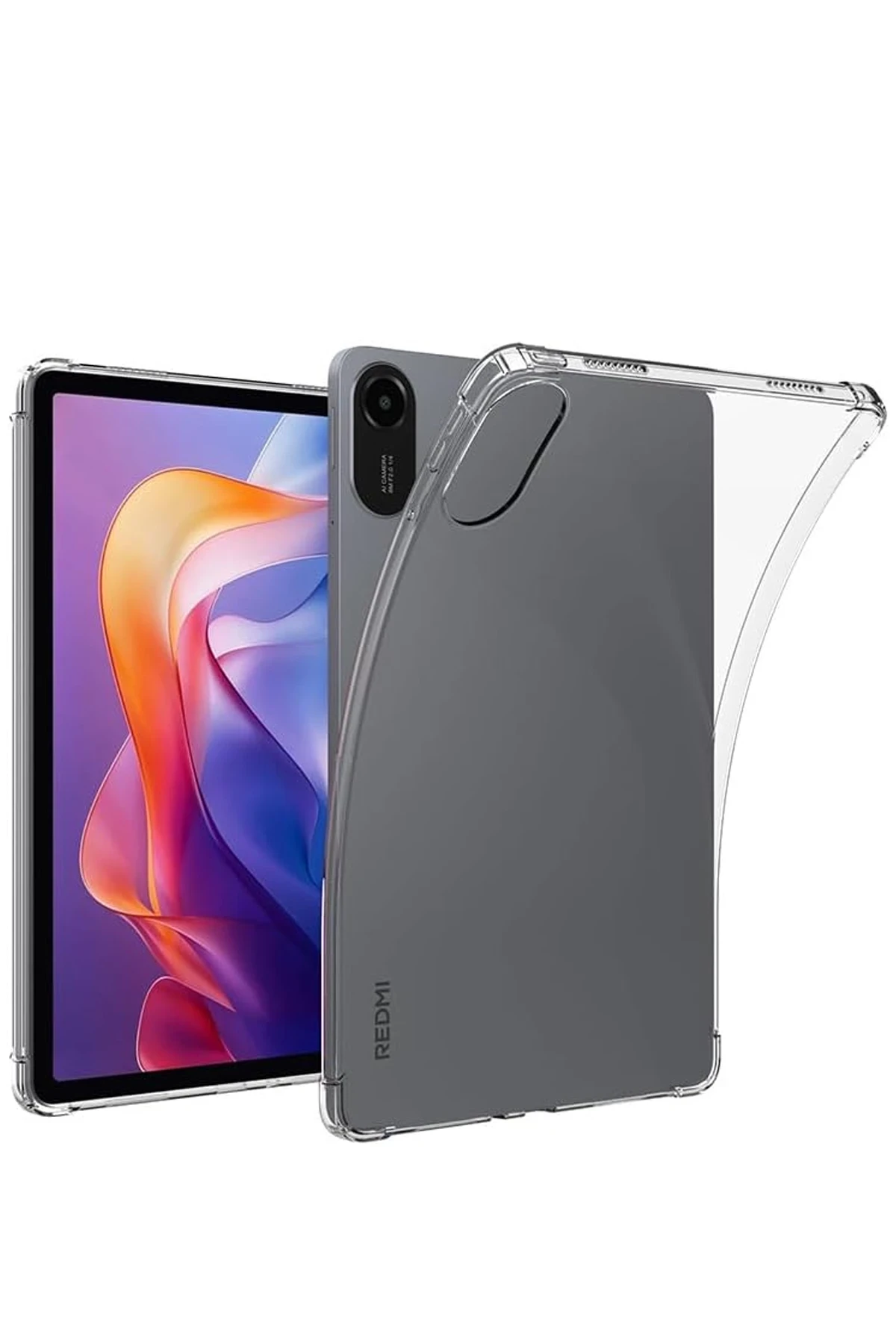 Newface Xiaomi Redmi Pad 2 Kılıf Anti Shock Tablet Silikon - Şeffaf