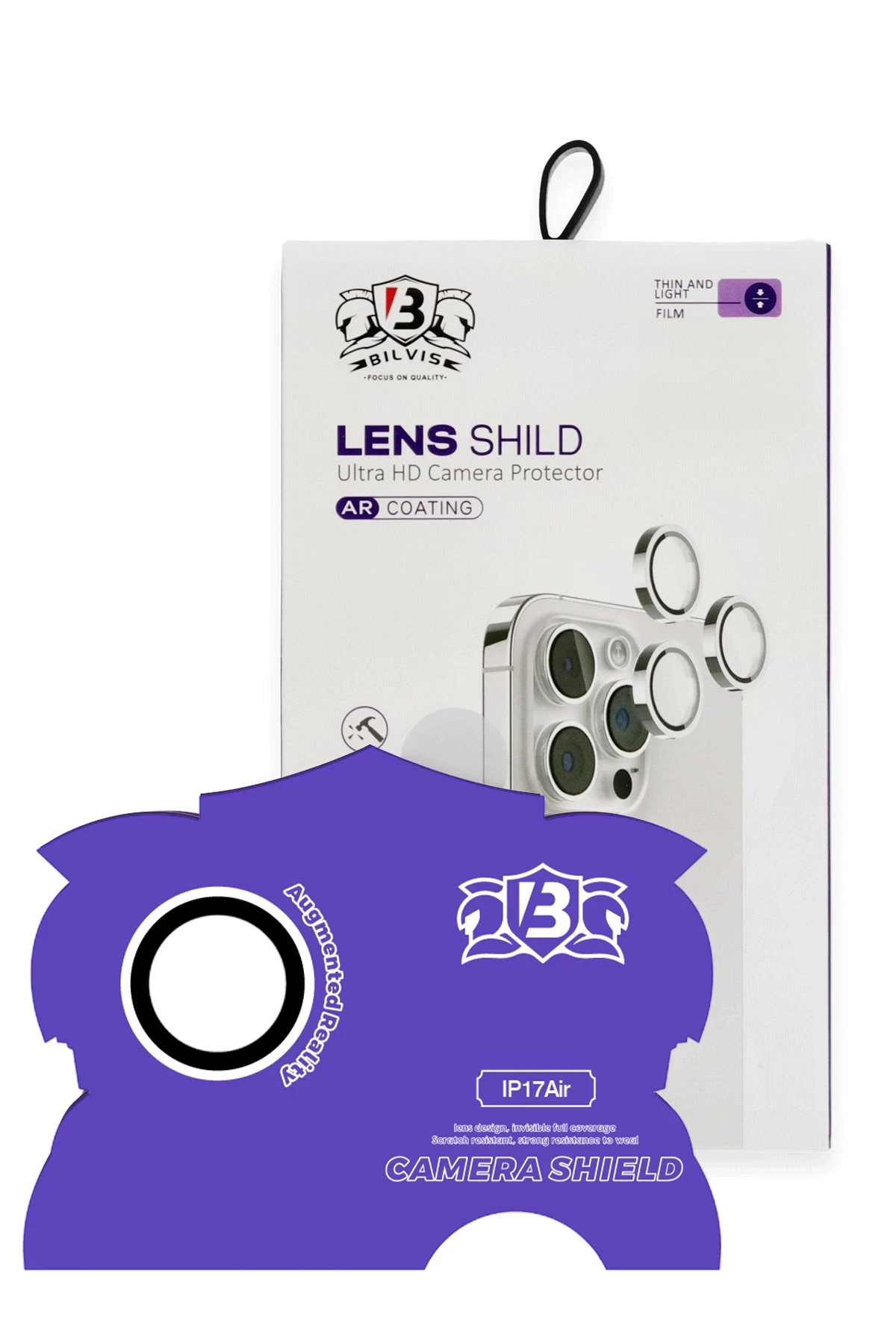 Newface Apple iPhone 17 Air Bilvis Titan Kamera Lens - Gümüş