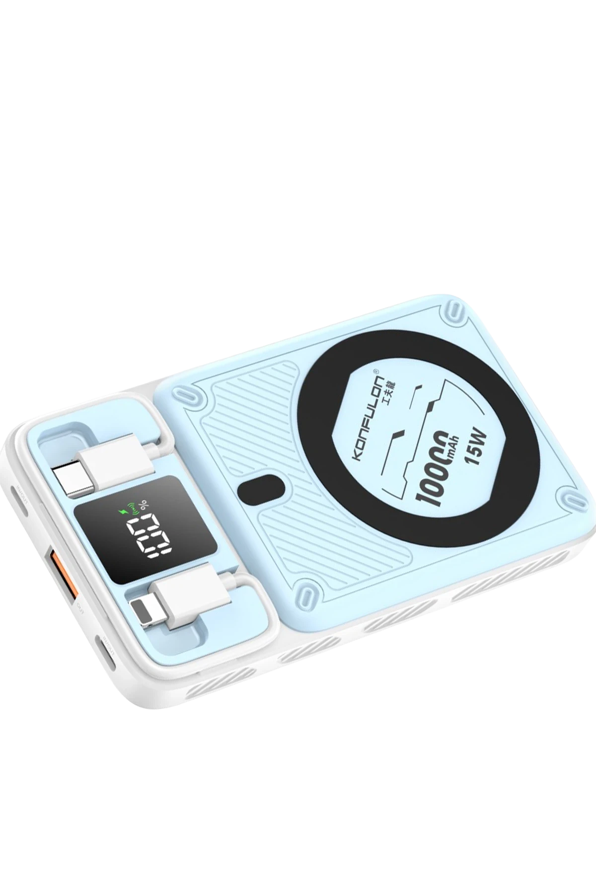 Konfulon M25W 10.000 mAh 20W PD Magsafe Powerbank - Mavi