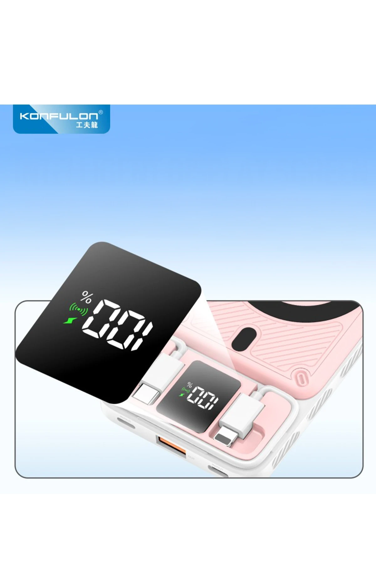 Konfulon M25W 10.000 mAh 20W PD Magsafe Powerbank - Mavi