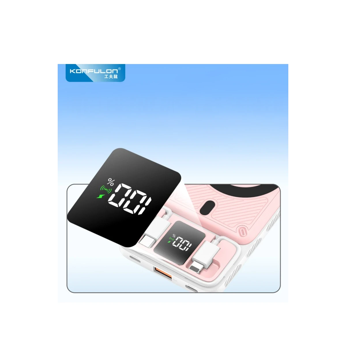 Konfulon M25W 10.000 mAh 20W PD Magsafe Powerbank - Pembe — görsel 10