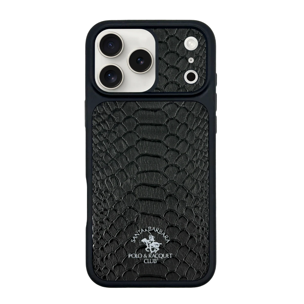 Santa Barbara Polo Racquet Club Apple iPhone 17 Pro Max Knight Deri Kapak - Siyah